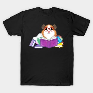 Guinea pig, book nerd love reading glasses T-Shirt